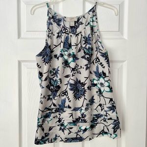 LOFT Flower Blouse with Frills